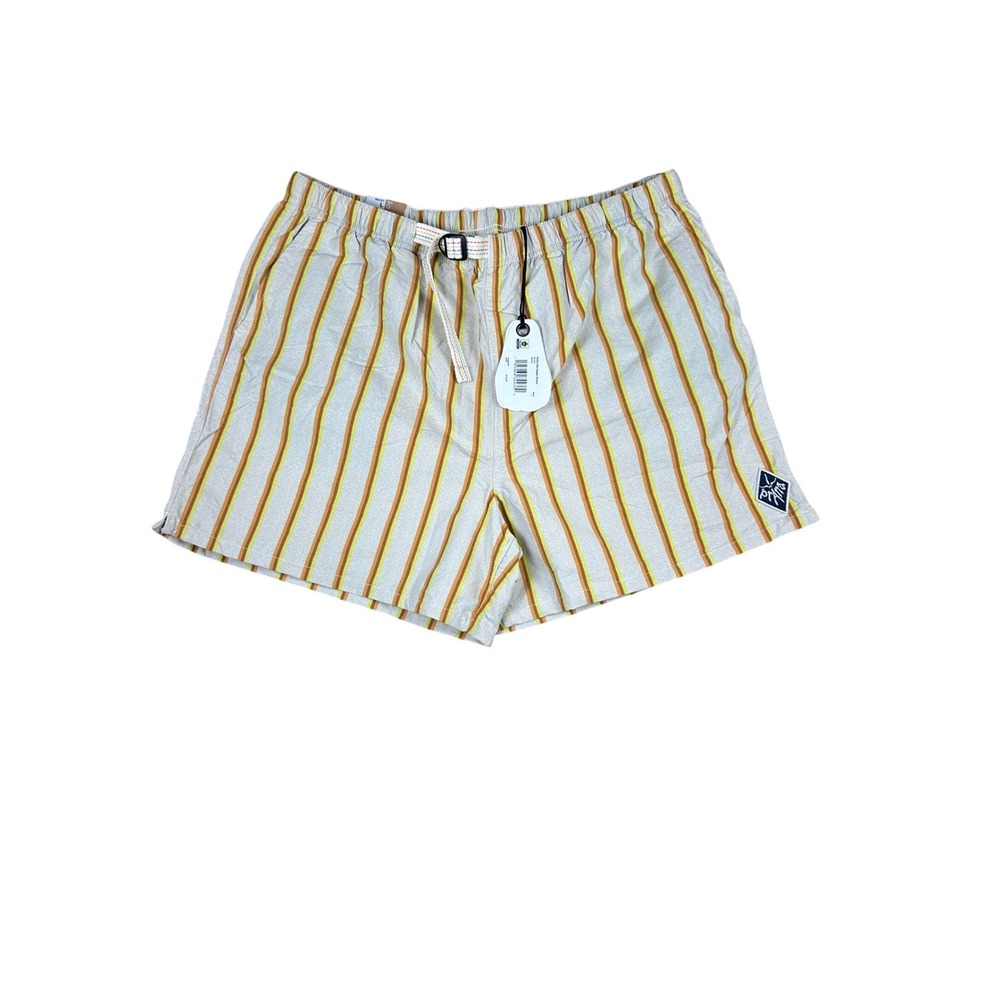 Prana Indio Heritage Short Men Large Yarrow Striped Nylon 5in Inseam 1972521 NWT